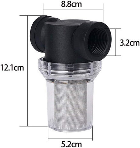 EKDJKK 1 inch Inline Mesh Strainer, Water Pump Strainer, Garden Hose Sediment Filter, Water Pump Filter, Pipeline Sprayer, Fits for RV Water Tank ...