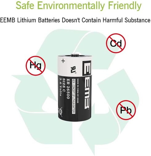 EEMB ER26500 C Size 3.6V Lithium Battery High Capacity Li-SOCL? Non-Rechargeable Battery LS26500 SB-C01 TL-2200 for Automobile tire Pressure Monit...