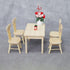 Toddmomy 1 Set Doll Furniture Miniature Furniture Decorative 1/12 Scale Miniature Table Chair Set for Dollhouse Kitchen Food Decoration Accessorie...