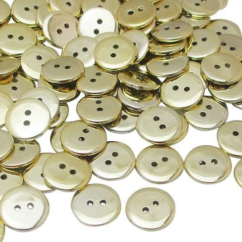 Chenkou Craft Plastic Button Gold Color Ornament 12x12mm 100pcs...