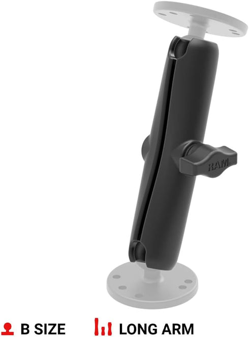RAM Mounts RAM-B-201U-C Double Socket Arm (Long) Compatible with RAM B Size 1" Ball Components...