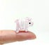 Tiny Pig Miniature Glass Figurine – Handmade Blown Glass Animal – Cute Collectible Pig Sculpture – Fairy Garden Pet Décor Gift (Pink)...