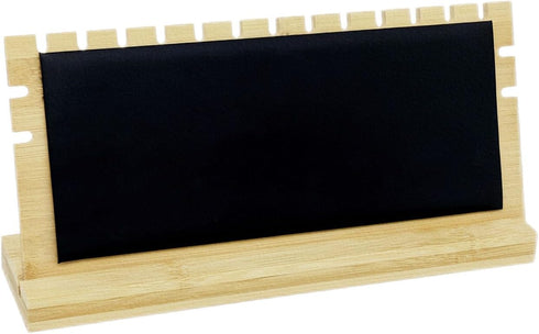 TANG SONG Small Horizontal Bamboo Leather Soft Mat Multiple Necklace Display Stand Necklace Bracelets Chains Organizer Holder for Home (Black)...