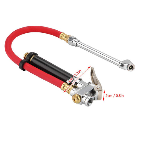 Air Compressor Hose Tool Kit Handheld Car Air Tire Pressure Filler Fill Inflator Gauge Dual Chuck...
