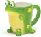 Burton Frog Coffee Mug with Gift Box, Green Porcelain Ceramic Cup with Large Handle, 10 oz Capacity...
