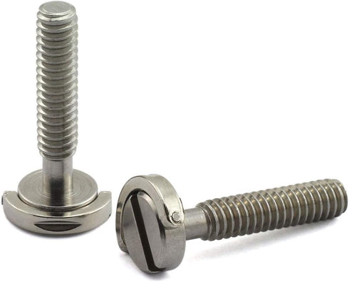 HJ Garden 2pcs 1/4-20 Thread D-Ring Stainless Steel Camera Fixing Screws for Camera Tripod Monopod QR Plate,D Shaft Quick Release Plate Mounting S...