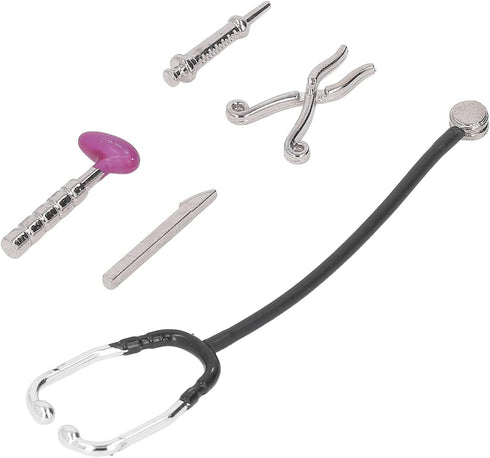 Dollhouse Stethoscope Set, Multipurpose 5Pcs Mini Medical Appliance Model for 1:12 Doll House...
