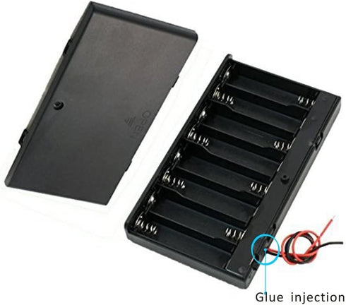 CO-RODE 8 x AA 12V Battery Holder Case Box Wired ON/Off Switch w Cover Pack of 2...