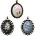 levylisa Embroidery Beginner Kit 3 Patterns Embroidery Starter Kit with Hoop Embroidered Stitching Necklace Pendants Floral Plate Jewelry Necklace...