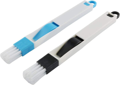 E-outstanding Window Groove Cleaning Brush 2PCS Window Track Door Groove Corner Detachable Brush with Dustpan Screen Keyboard Cleaner Cleaning Too...
