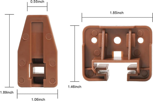 Drawer Slides Guides Plastic 10 Pack Undermount Drawer Slides Stopper for Dresser Drawer Replacement Parts Drawer Rails Repair Kit...