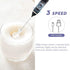 Milk Frother Handheld, Immersion Blender Cordlesss Foam Maker USB Rechargeable Small Mixer with 2 Stainless Whisks?Wisker for Stirring 3-Speed Adj...