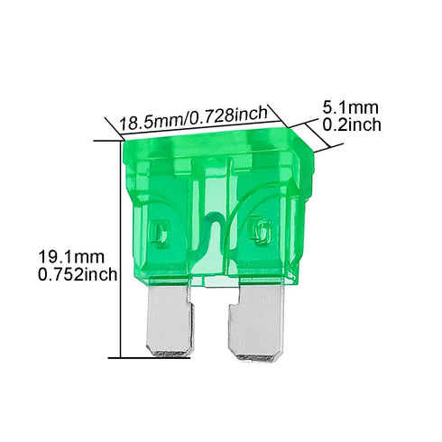 (50 Pcs) MCIGICM 30 Amp ATC Fuse Blade Style 30A Automotive Car Truck...
