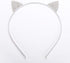 2 Pcs Cat Ears Headband Halloween Rhinestone Kitty Hair Hoops Crystal Cat Kitten Ears Headpiece Hairband Hair Bands Women Christmas Party Decorati...