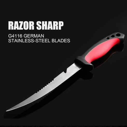 2 pcs Fishing Fillet Knife Set Stainless Steel 6.5 Inch Pro Fish Knife for Filleting, Fishing Gear, Fishing Tool Set, Fishing Sccessories Gifts fo...