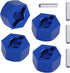 HobbyPark Aluminum 12mm Hex Wheel Hubs Nuts w/Pins Replacement of 1654 for RC Traxxas 1/10 Slash 4x4 & Stampede 4WD (4-Pack) (Navy Blue)...