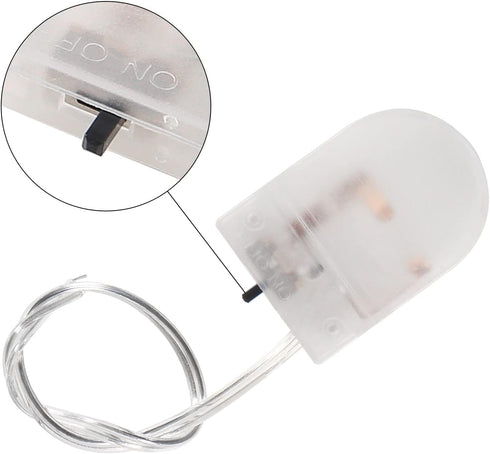 5pcs Button Battery Holder Coin Cell Battery Holder with Switch CR2032 1 X 3V Battery Holder Battery Storage Boxes Cover with Wires On ON-Off Swit...