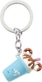 POYAMUSE Colorful Donut Boba Tea Charm Keychain - Cute Accessory Keyring for Boba Tea Lovers...