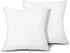 EDOW Throw Pillow Inserts, Set of 2 Lightweight Down Alternative Polyester Pillow, Couch Cushion, Sham Stuffer, Machine Washable. (White, 18x18)...