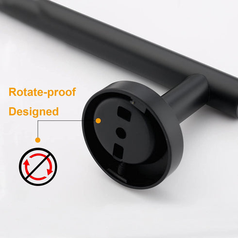 Nolimas Matte Black Bath Towel Bar Single Bars Towel Rack Rod Classic Wall Mounted SUS304 Stainless Steel Bathroom Towel Holder Toilet Kitchen Tow...