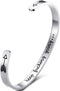 Jude Jewelers Stainless Steel Keep Going Inspirational Mantra Statment Cocktail Party Graduation Sports Bangle Bracelet...