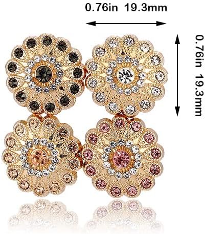 Strong Hijab Magnets Rhinestone Scarf Magnets for Hijab Magnetic Pins for Scarves Hijab Scarf for Women Girls Hijab Niqab Muslim Islamic Turban (F...