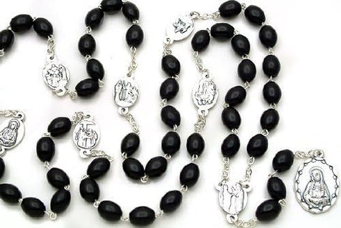 Black Dolor Rosary Beads Rosaries - Our Lady of the Seven Sorrows...