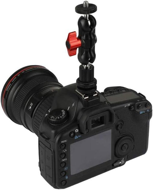 CAMVATE 1/4"-20 Ball Head Extension Arm with Shoe Mount for Camera Monitor/Flashlight - 2040...