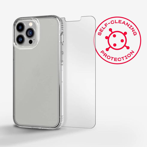Tech21 Evo Clear and Impact Glass Bundle for iPhone 13 Pro Max – Protective Phone Case with 12ft Multi-Drop Protection and Toughened Glass Screen ...