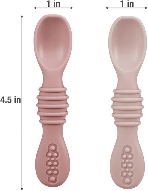 PandaEar 12PCS Silicone Baby Feeding Set | 2 Sectioned Baby Suction Plate, 2 Baby Bibs, 2 Toddler Cup, 4 Baby Spoons & 2 Baby Forks | Baby Led Wea...