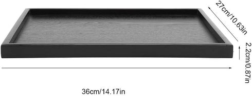 Solid Wood Serving Tray Rectangle Shape Tea Coffee Drinks Plate Snack Food Meals Breakfast Restaurant Platter Dining Tableware(14.17 x 10.63 inch)...