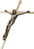 ACHIBANG Gold Crucifix Wall Cross - 10" Catholic Metal Cross with Jesus & INRI, Faith Decor for Wall or Door Display...