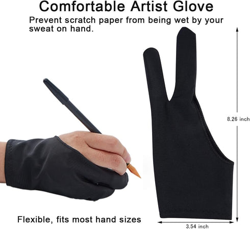 Scratch Painting Art Tool, 11 Pieces Scratching Drawing Tool Set, Including Artist Glove, Tool Bag, Scratch Coloring Pens, Plastic and Wooden Styl...