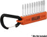 Screwdriver Bit Holder Storage Organizer – Railer 10-Hole Black and Orange Bit Holder with Carabiner - 2 Pack...