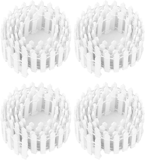 35 Inches Long Miniature Fairy Garden Fence Mini Wood Picket Fence Decorative Fence for Succulent Plant Pot DIY Diorama Project Height 2 inch 4-Pa...