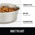 Gorilla Grip Stainless Steel Metal Dog Bowl Set of 2, Rubber Base, Heavy Duty Feeding Dishes, Food Grade BPA Free, Less Sliding, Quiet Pet Bowls f...