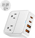 40W USB C Wall Charger Block with Outlet Extender,Multi USB Ports Power Strip,Cruise Travel Essential for Home/Office/Kitchen/Bathroom/School/Busi...