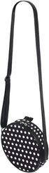 Round Crossbody Bag Small Circle Purse Zip Handbag for Women...