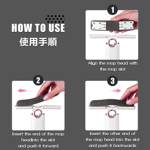 Portable Self-Squeeze Short Mop, Mini Lazy Hand Wash-Free Strong Absorbent Mop, Wet and Dry Use, Floor Cleaning System for Bathroom Kitchens Table...