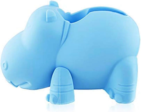 Soft Hippo Faucet Cover for Baby Safety, Plus a Shower Loofah for free. Adjustable Strap Fits Most, Easy Clean, Cute....