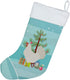 Caroline's Treasures BB9207CS Leghorn Chicken Christmas Christmas Stocking, Teal Fireplace Hanging Stockings Christmas Season Party Decor Family H...