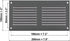 EUROPLAST 7x4 inch Vent Cover with Screen Mesh - Grey Register Vent Cover - Metal Air Return Grill - HVAC Vent Register for Home Improvement - Cei...