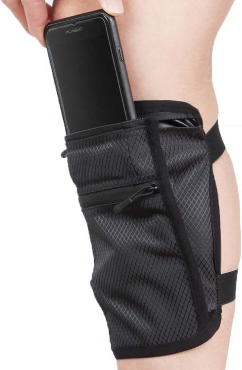 Cell Phone Calf/Leg Band Holster for Riders and Hikers, Non-Slip Band Smartphone Holder for All Phones with Adjustable Straps, Sport Leg Band for ...