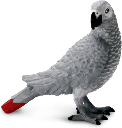 Safari Ltd. African Grey Parrot Figurine - Detailed 2" Plastic Model Figure - Fun Educational Play Toy for Boys, Girls & Kids Ages 3+...