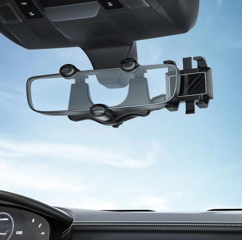Satismoon,Satismoon Car Phone Holder,Satismoon rearview mirror phone holder,Rear View Mirror Phone Holder,Multifunctional 360° Rotatable Car Rearv...