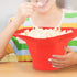 Popcorn Bowl, Popcorn Popper Red Folding Microwave Oven Popcorn Bowl DIY Silicone Popcorn Maker Machine Home Kitchen Tool for Making Popcorn...