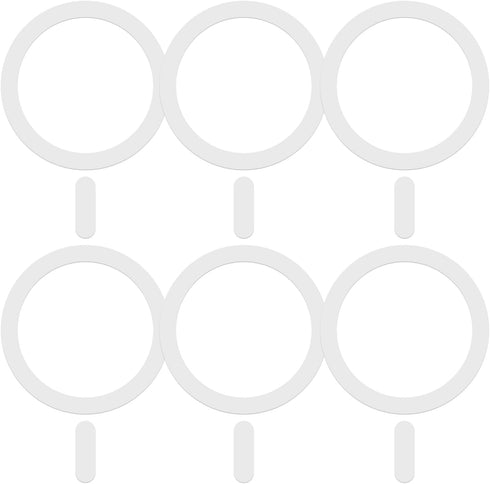 6 Pack Universal Metal Rings Sticker Compatible with MagSafe Magnetic Wireless Charger iPhone 13 12 Pro Mini Max, Ultra-Thin Car Charger Conversio...