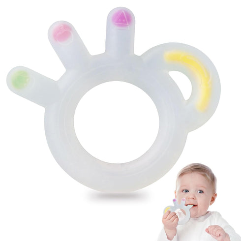 Silicone Baby Teether Toys Coolrunner Baby Teething Toys for 3-12 Months, BPA Free Teething Relief Baby Chew Toys, Sensory Teething Teether Toys f...