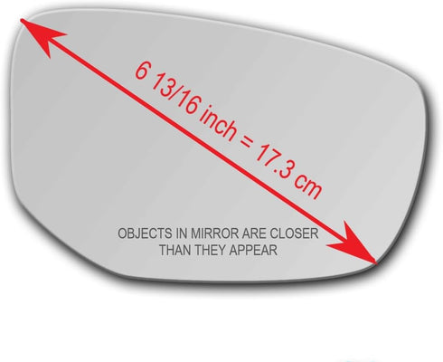 New Replacement Mirror Glass with Full Size Adhesive for 2013-2016 Dodge Dart Passenger Side View Right RH...