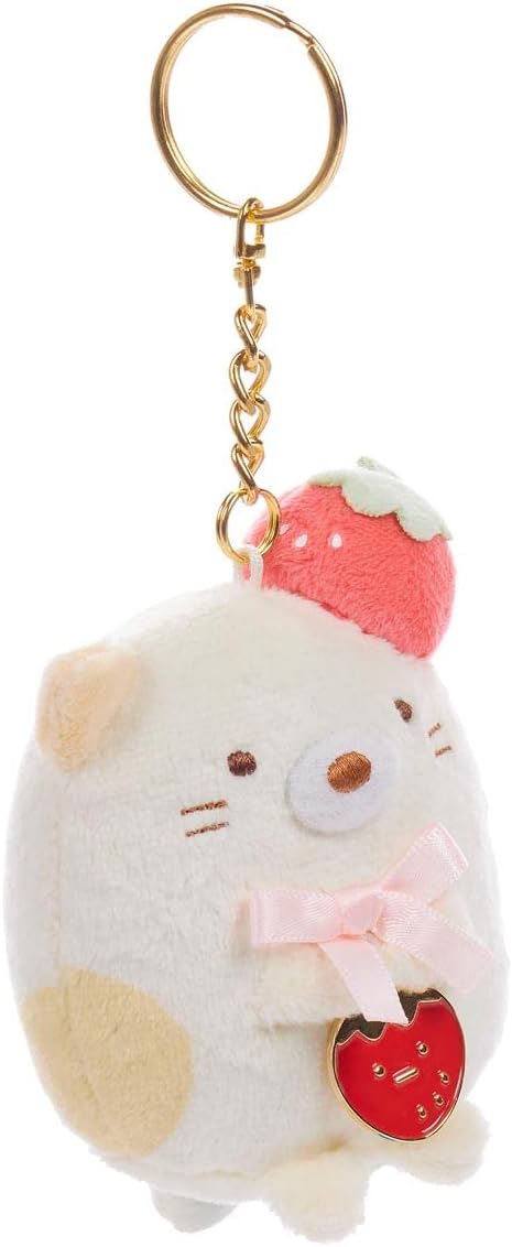 SUMIKKOGURASHI Neko San-X Original Strawberry Series Keychain...